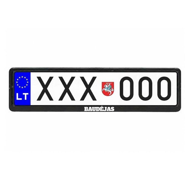 Automobilio numerių rėmelis BAUDĖJAS
