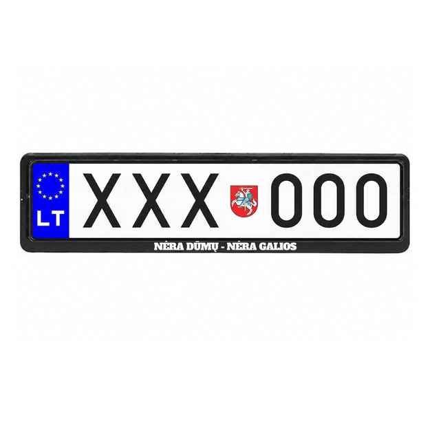 Automobilio numerių rėmelis NĖRA DŪMŲ - NĖRA GALIOS