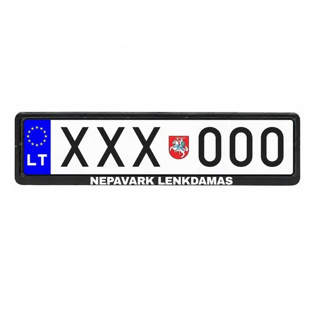 Automobilio numerių rėmelis NEPAVARK LENKDAMAS