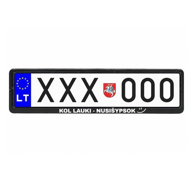 Automobilio numerių rėmelis KOL LAUKI - NUSIŠYPSOK